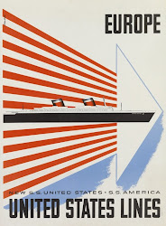 united states lines posters poster travel liner europe ocean important rare ads cruise line designed ship auction lester 1952 beall