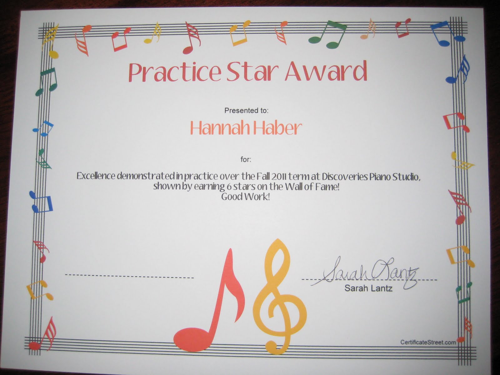 Discoveries Piano Studio Resource for FREE Printable Music Certificates