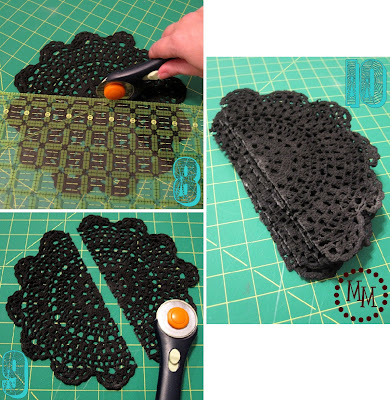 creating Spider Web Doily Bunting