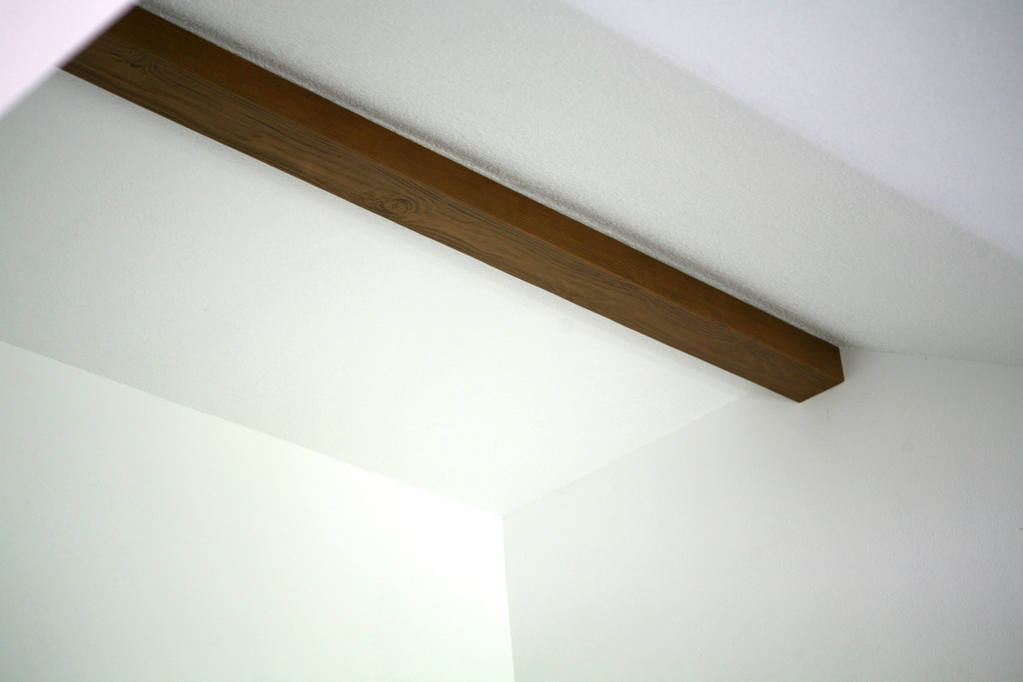 Our Faux Wood Beam In Our Vaulted Living Room Ceiling
