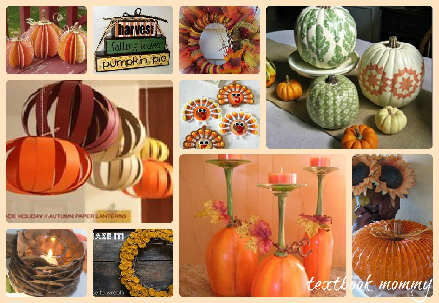 Textbook Mommy 10 Fantastic Thanksgiving  Home  Decor  Crafts