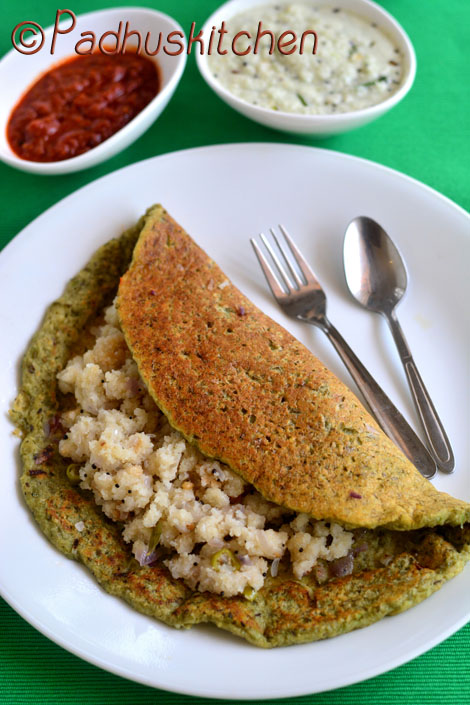 Upma Pesarattu-MLA Pesarattu Recipe-Andhra Recipes | Padhuskitchen