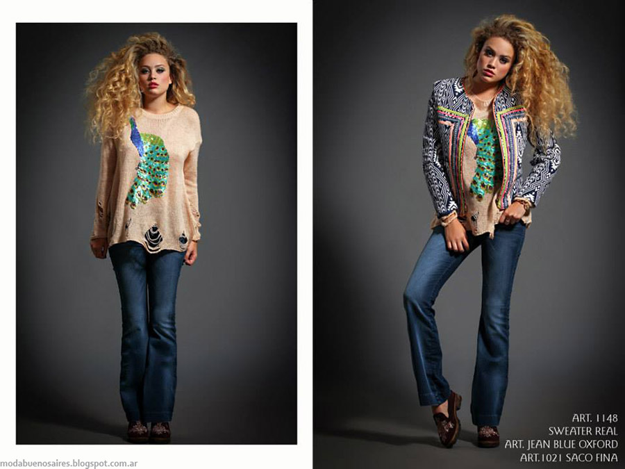 Moda jeans oxford otoño invierno 2015 Sophya