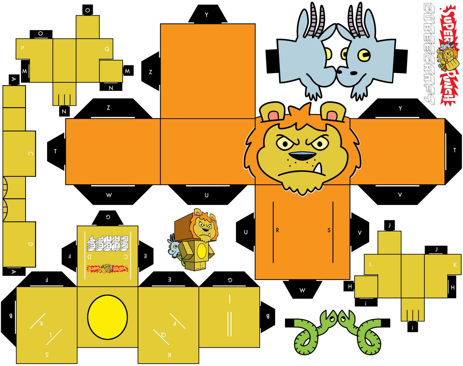 paper toy lion