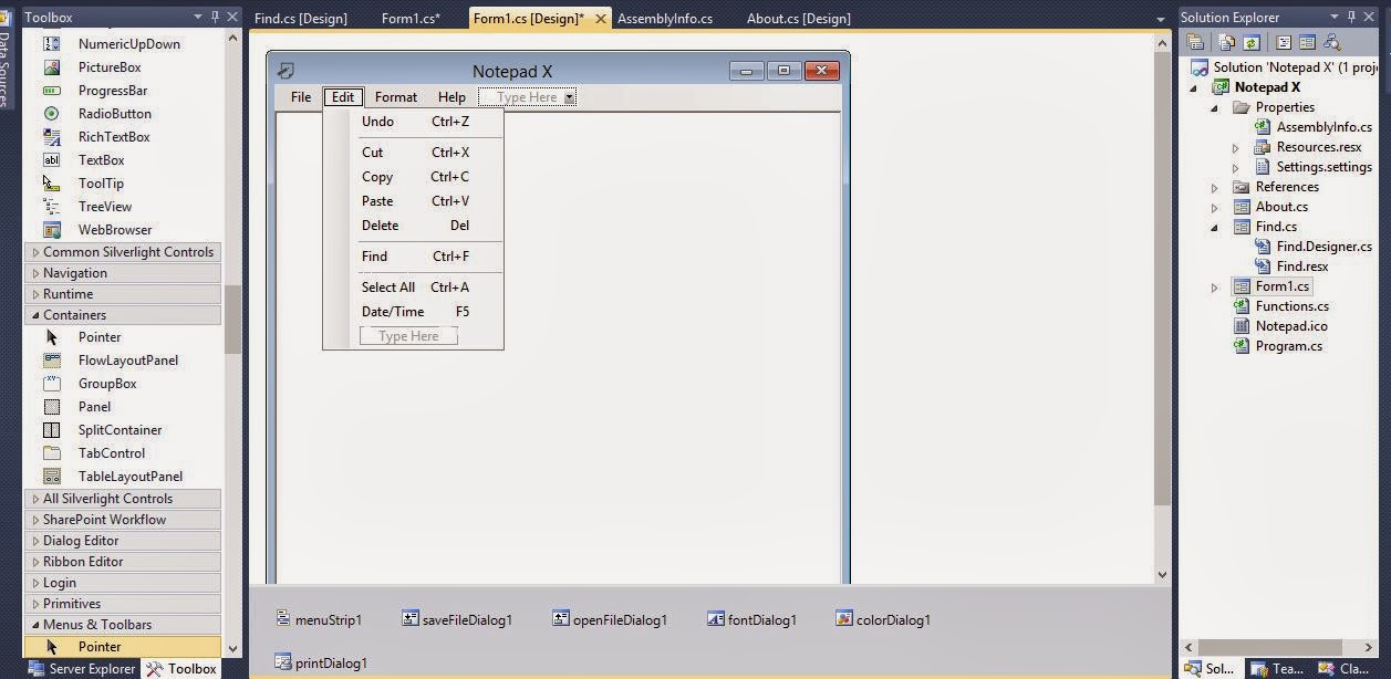 futureX techblog Creating sample Notepad Application using C