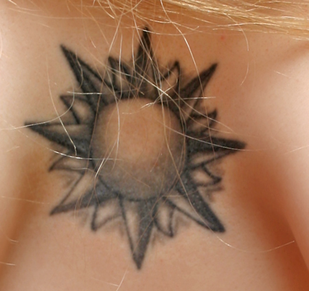 tribal sun tattoo design for girl Many people prefer this design for its 