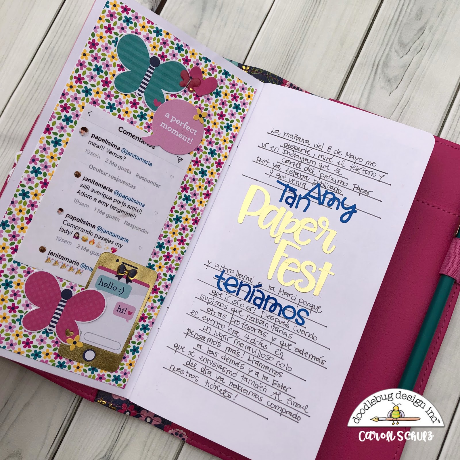 Notebook Doodles And A Layout One Happy Mama