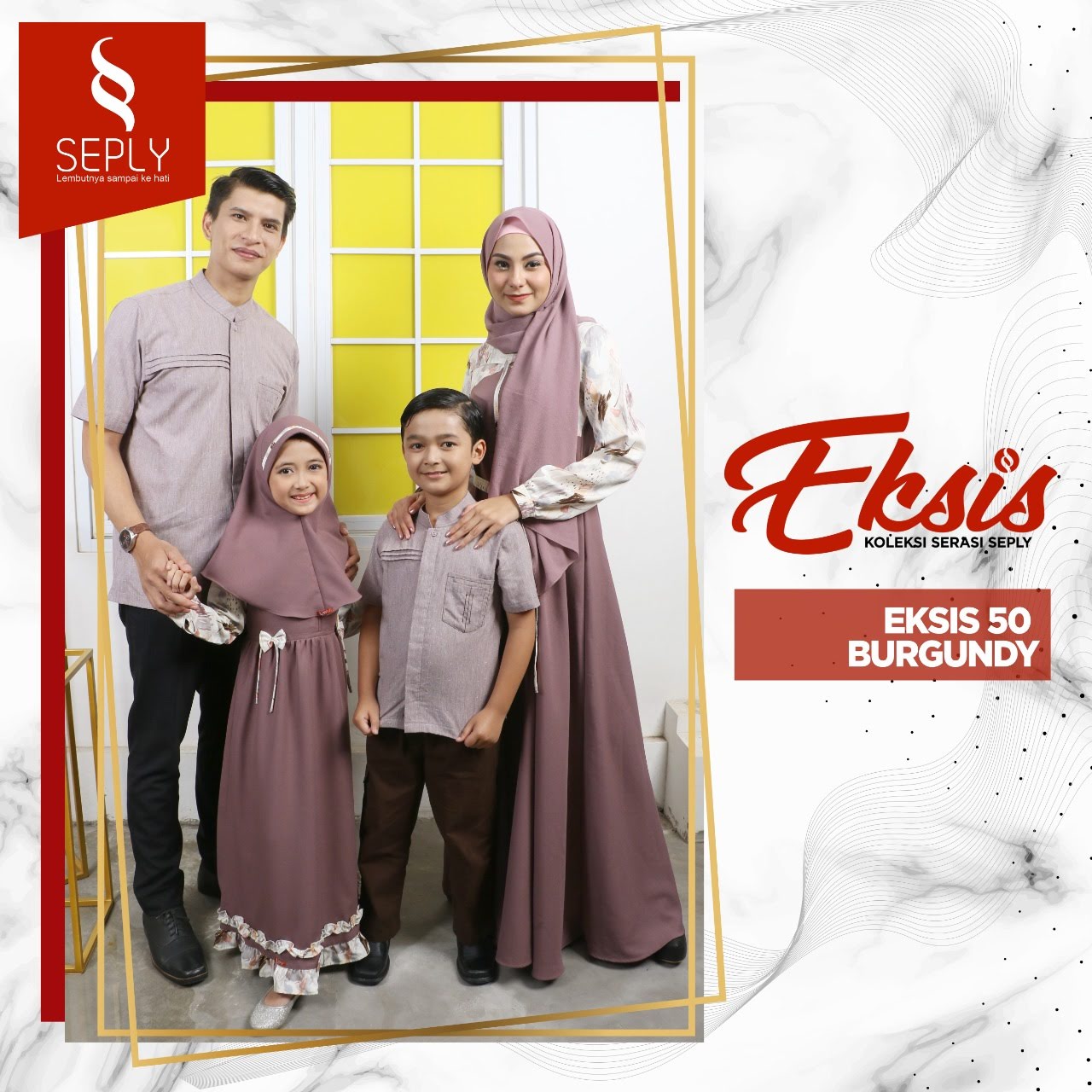 KOLEKSI TERBARU GAMIS SEPLY EKSIS 50 BURGUNDY