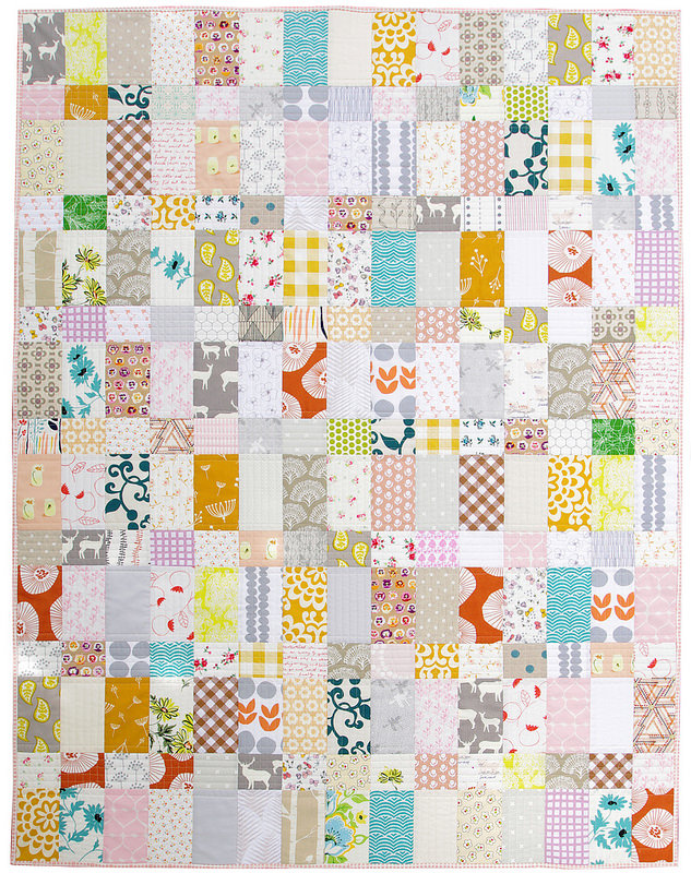 Strips and Bricks - Custom Order Baby Quilt | Red Pepper Quilts