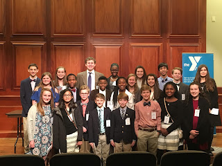 Catholic Middle School Students Recognized at YMCA Junior Youth Legislature 2