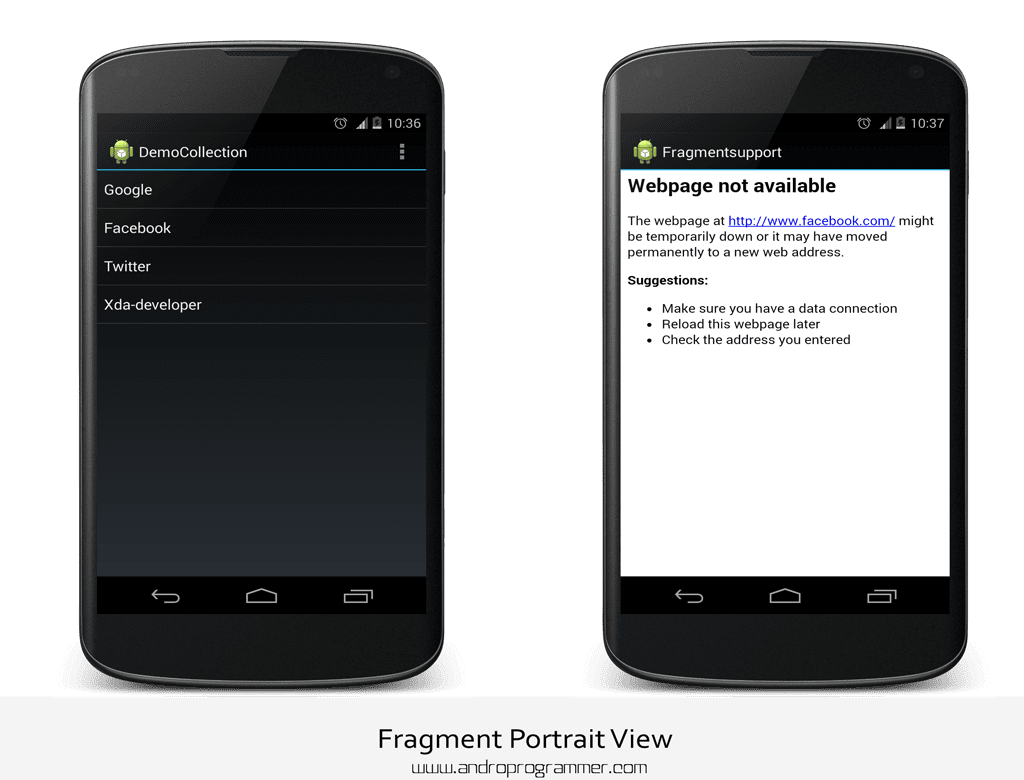 Fragments in android