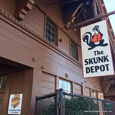 Skunk Train depot in Willits, California