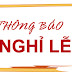 THÔNG BÁO NGHỈ LỄ 30/4 VÀ 1/5