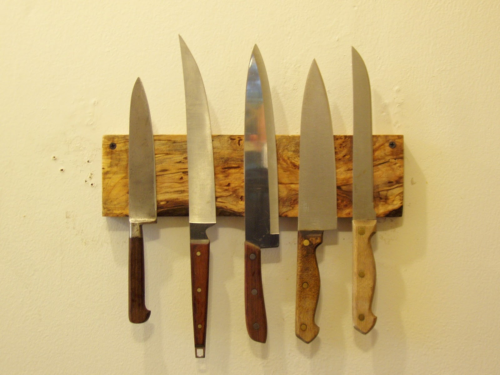 driftedge woodworking New Knife Racks in Spalted Maple and