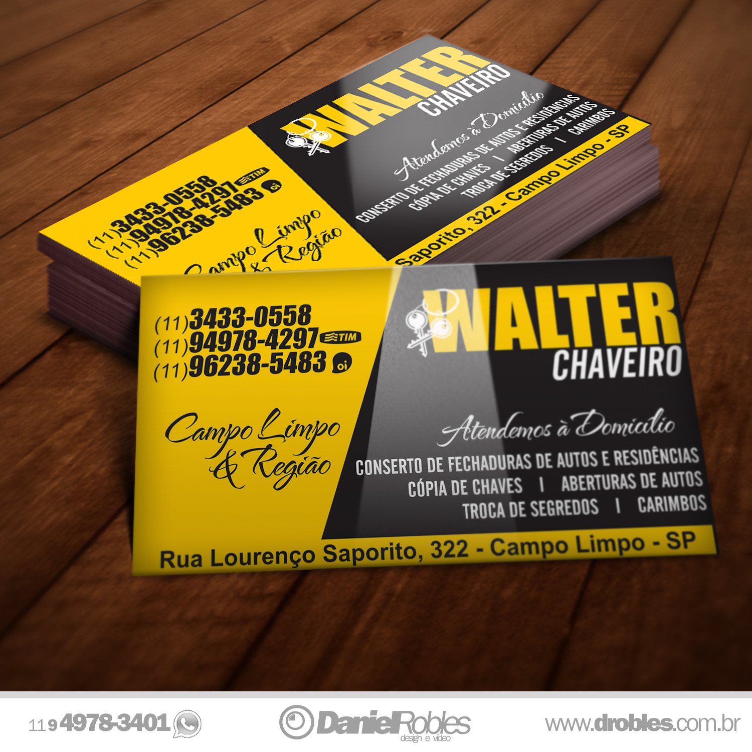 Cartão de visita Chaveiro - Daniel Robles Multimidia Arte, Foto, Vídeo ...