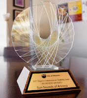 Photo of Sun Sounds 2017 City of Phoenix Mayor's Commission on Disability Business Award