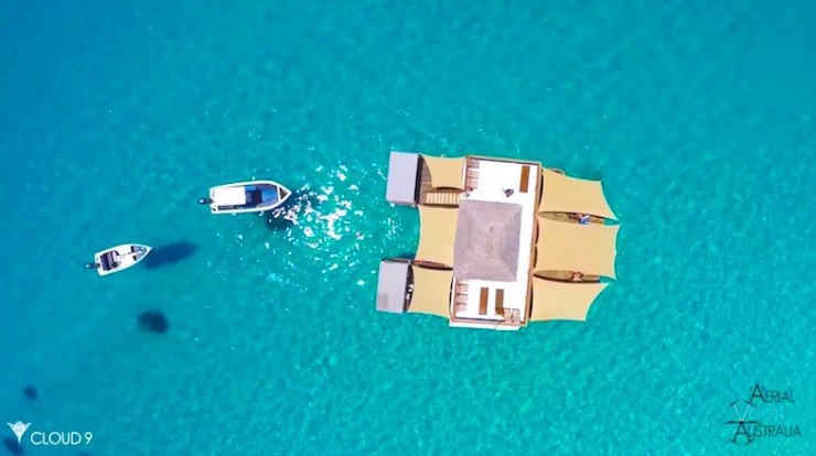 Floating Pizzeria in the Middle of Turquoise Ocean in Fiji