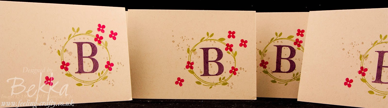 Make Your Own Monogram Note Cards Using Stampin' Up! UK Stamps.  Get them here