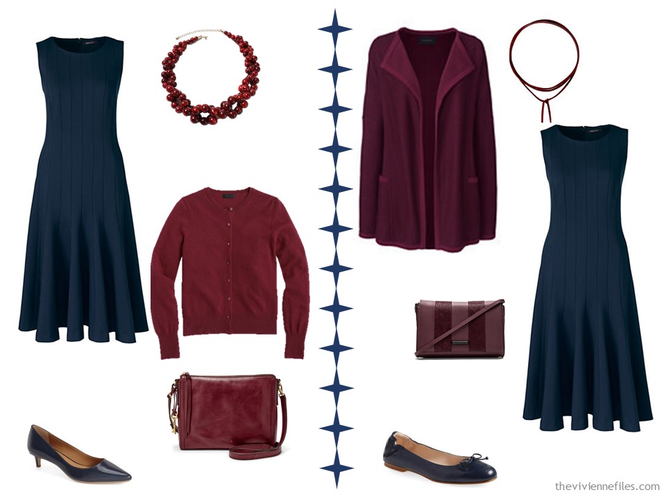 One Navy Dress in a Capsule Wardrobe 14 Ways to Wear it With Muted