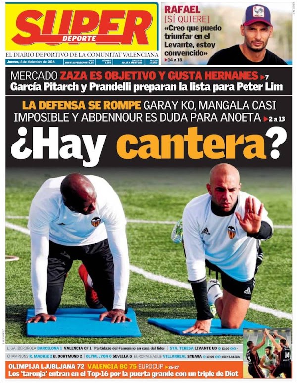 Valencia, Superdeporte: "¿Hay cantera?"