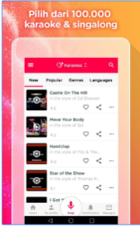 Aplikasi red karaoke sing & record untuk android
