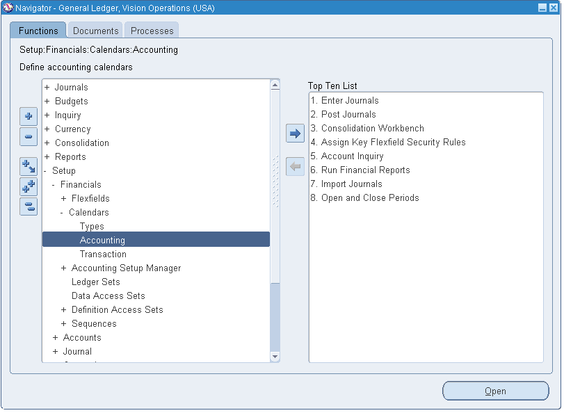 How can be add month in calendar or defining new fiscal year in oracle