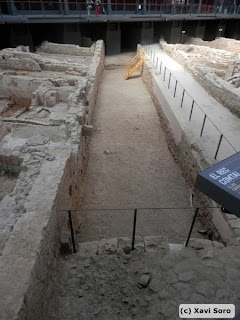 Tramo del Rec Comptal en el yacimiento arqueológico del Born (Barcelona 1714)