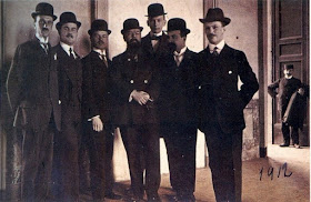 Giorgio Muggiani (second left) pictured in 1912 with some of his fellow founding members of Internazionale