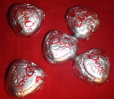 dove chocolate hearts