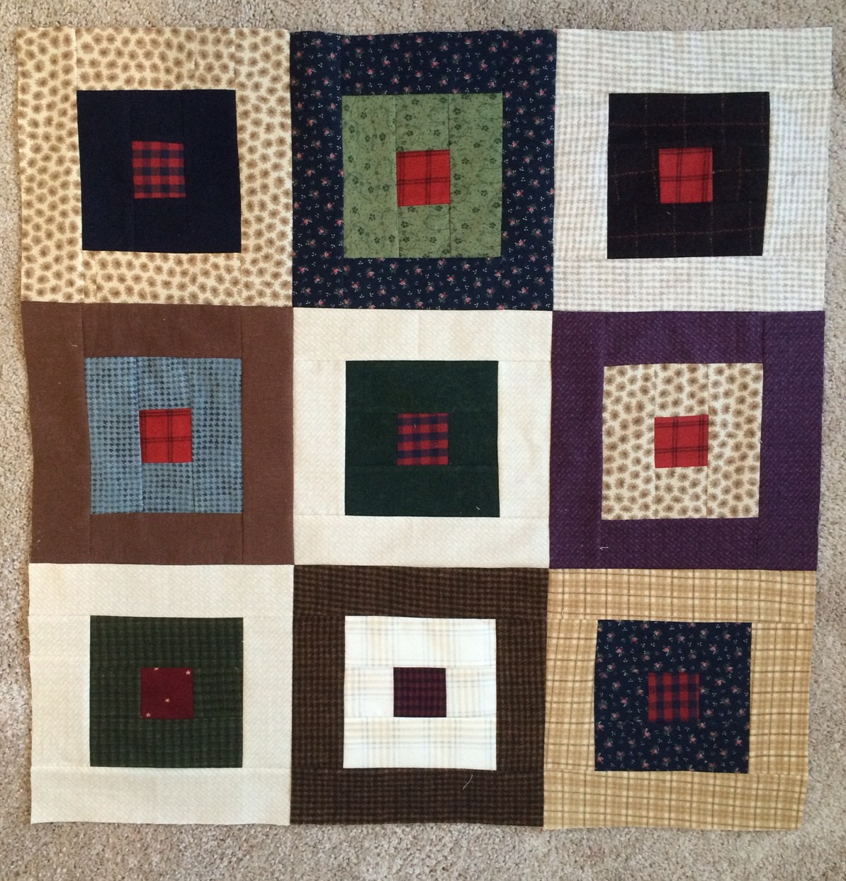 Humble Quilts Log Cabin Variation