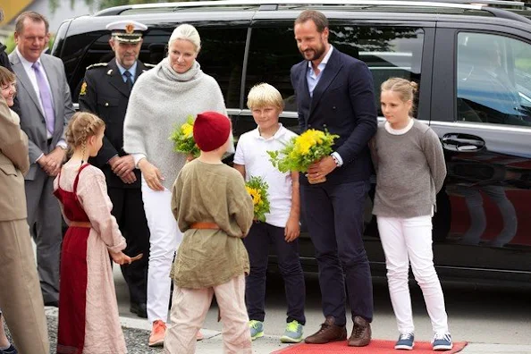 Crown Princess Mette-Marit of Norway, Crown Prince Haakon of Norway and Prince Sverre Magnus of Norway, Princess Ingrid Alexandra of Norway