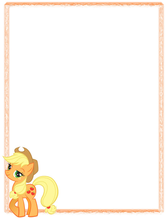 Bordes Decorativos Bordes decorativos de Little Pony para imprimir