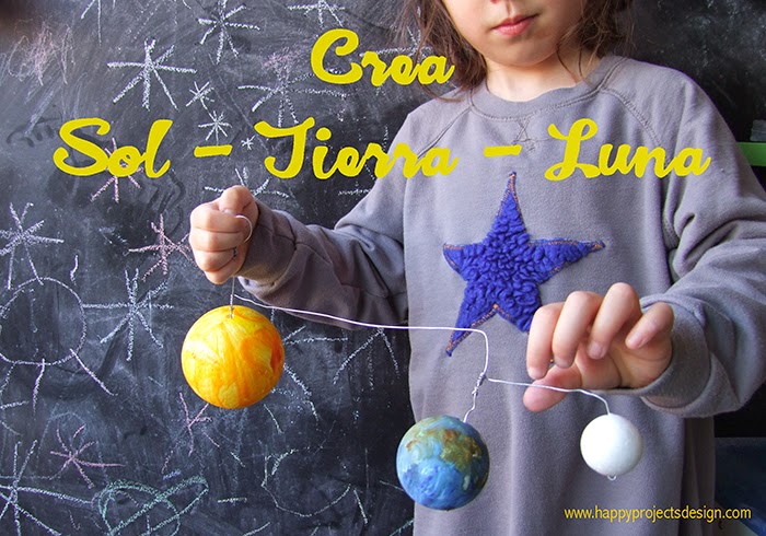 Astronomía para niños: manualidad sol, luna y tierra