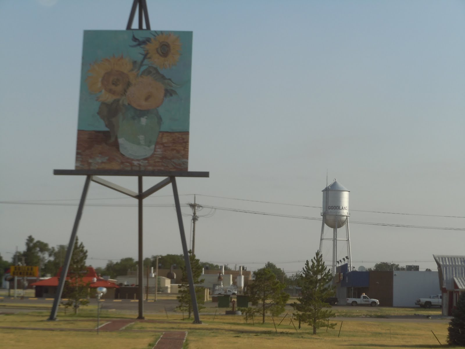 Classic 15 A 75' tall easel with a Van Gogh painting in Goodland, KS