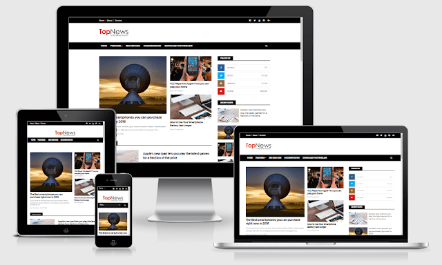 Top News Responsive News & amp Magazine Blogger Template Free Download