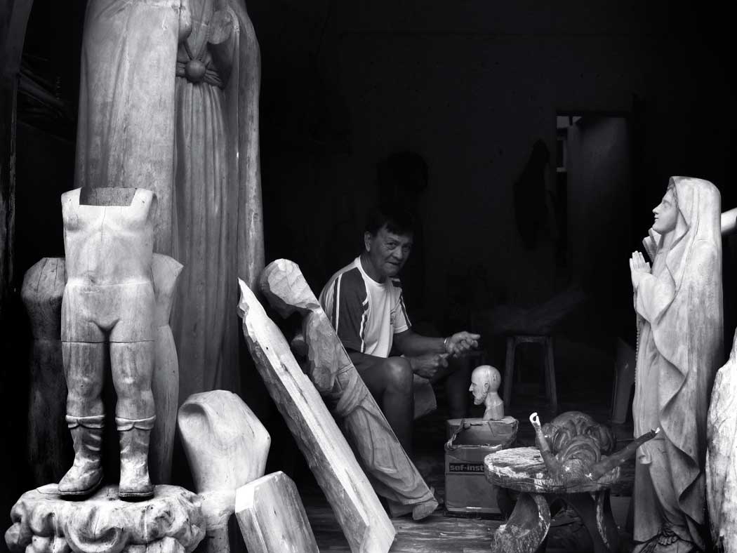 Carving Wood in Paete