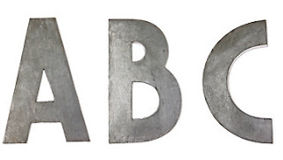 These DIY zinc letters are much more budget friendly than the Anthropologie version