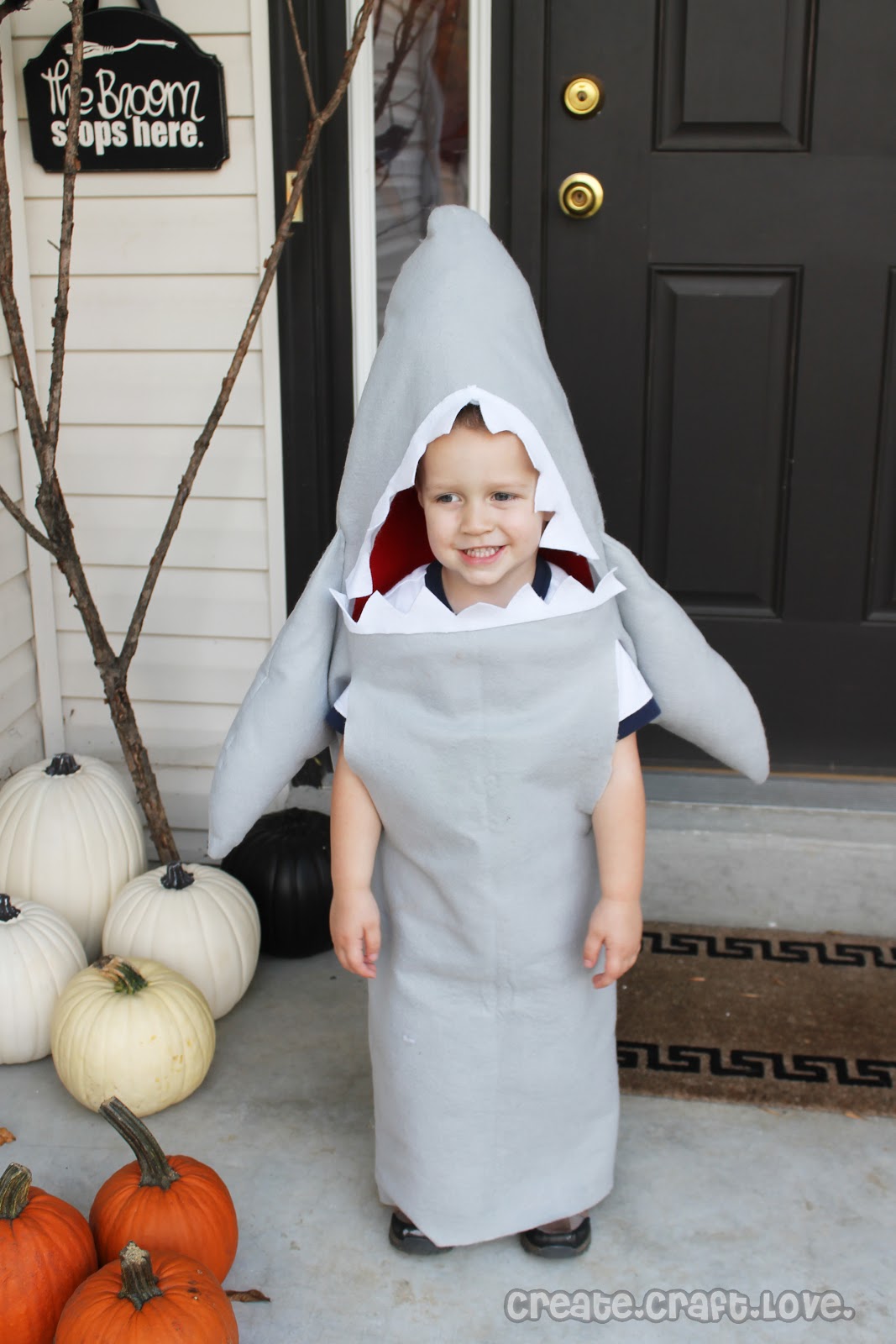 Shark Costume Easy DIY Halloween Costume for Kids