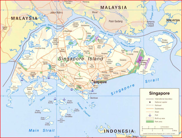 Gambar Peta politik Singapura