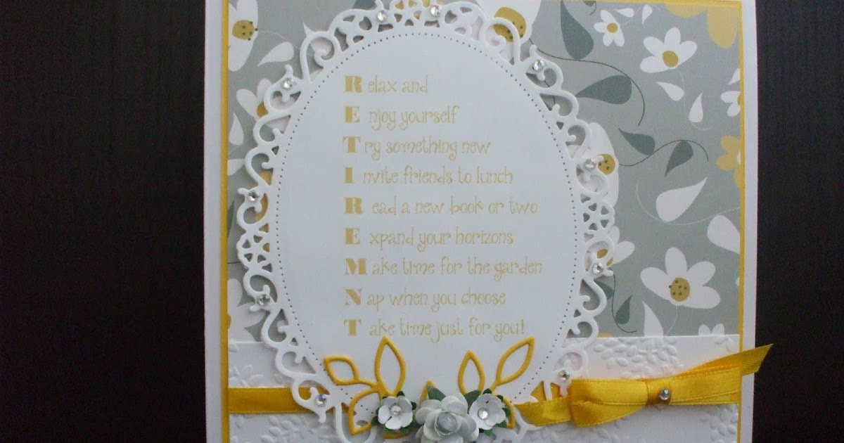 My Crafting Collection Yellow Retirement Card
