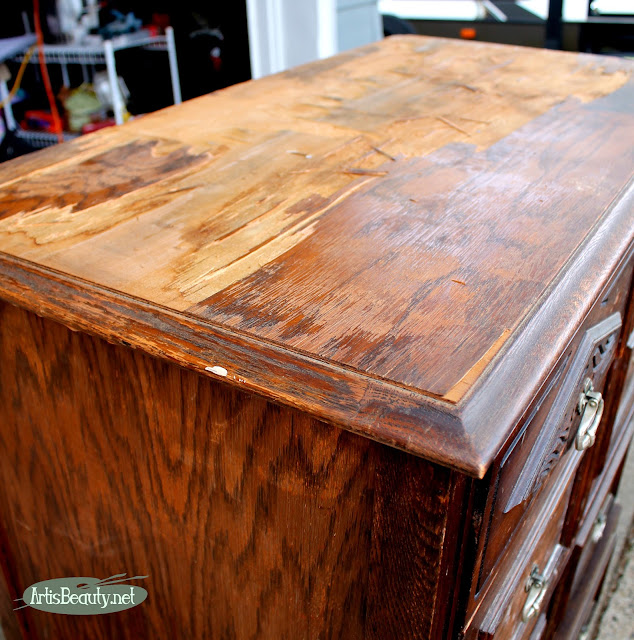 ART IS BEAUTY Before and After Rescued Dresser Makeover