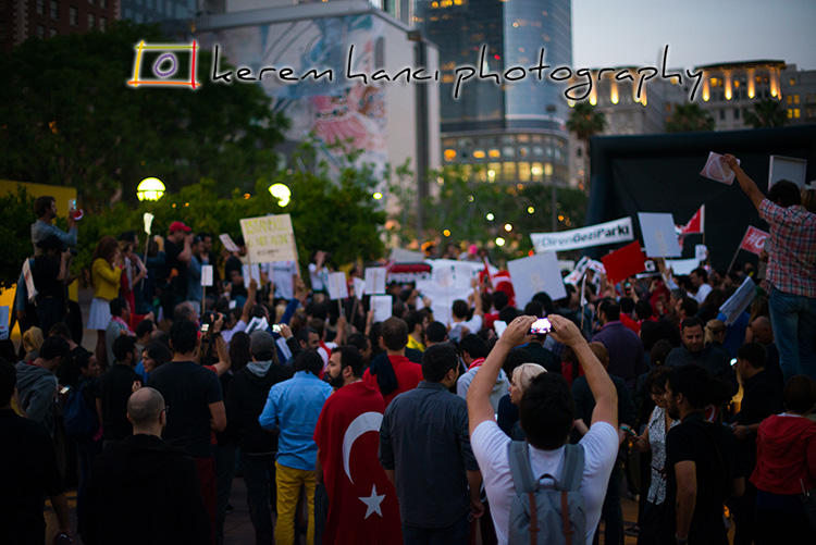 Downtown Los Angeles, Perish Square, Turks Protesting Turkish Government