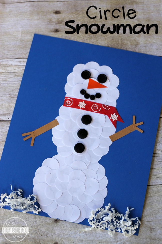 Circle Snowman Winter Craft