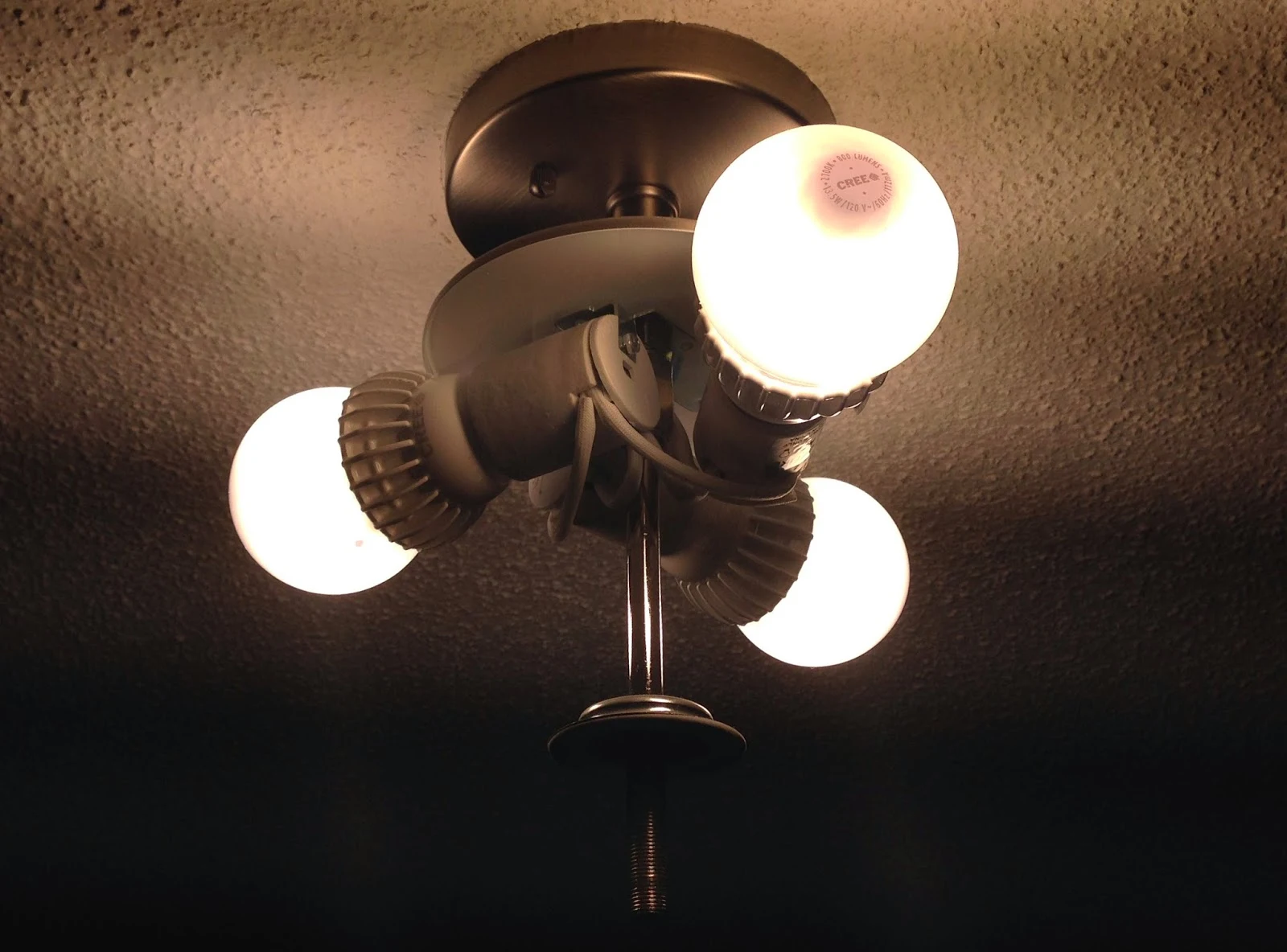 Ceiling Lighting with 3 Cree TW Series Bulbs