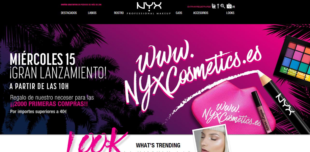NYX, tienda online