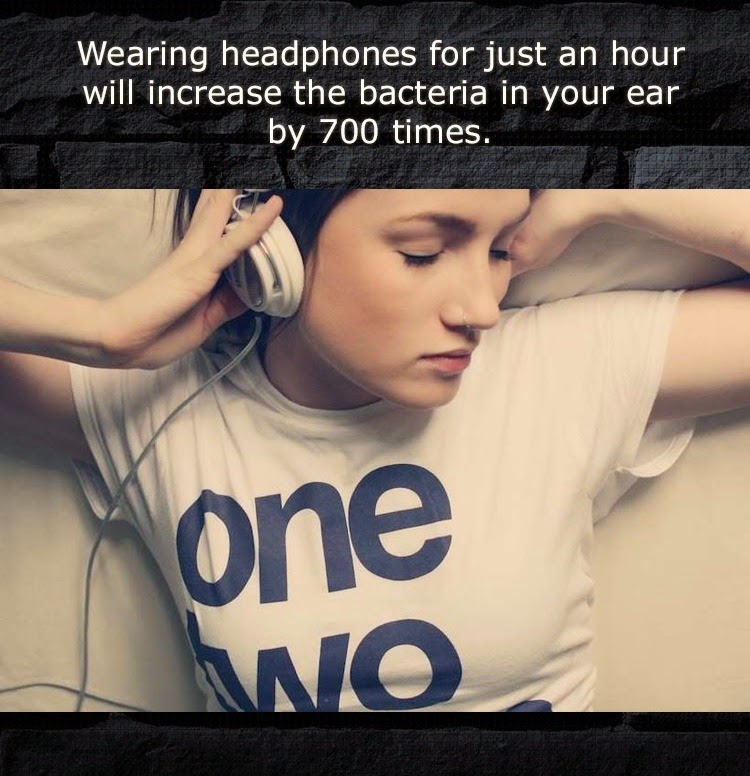Unimaginable Facts: Wearing headphone increases bacteria