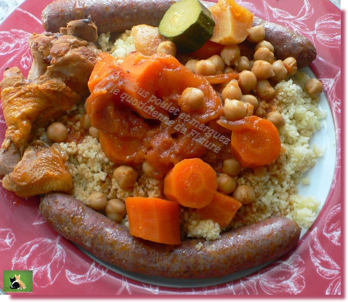 Couscous au poulet et merguez
