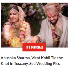 Anushka-Virat Wedding News