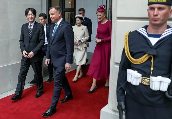 Predsident of Poland, Andrzej Duda and his wife, Agata Duda welcomed Crown Prince Fumihito and his wife Crown Princess Kiko