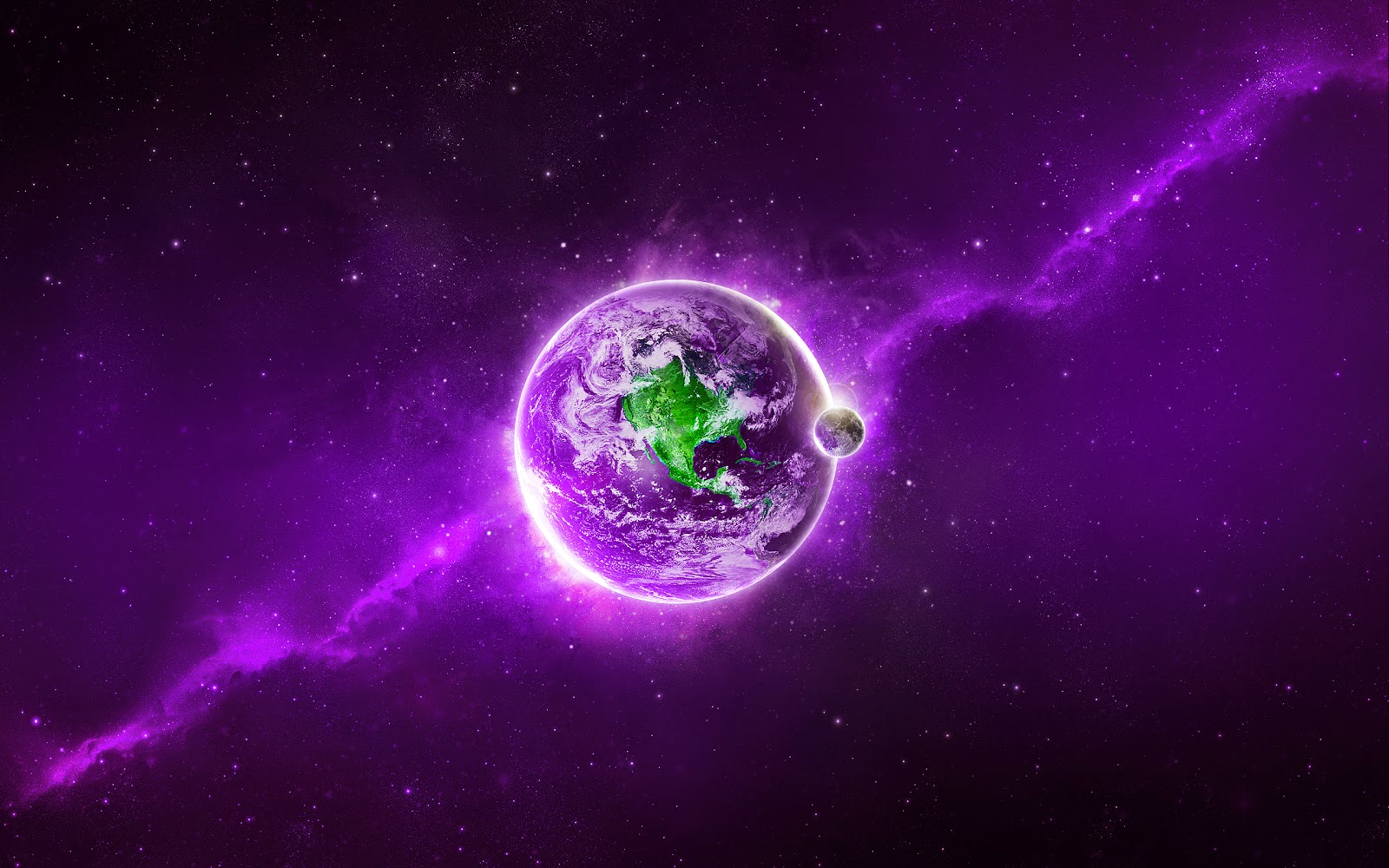 Purple World Hd Wallpaper 1080p